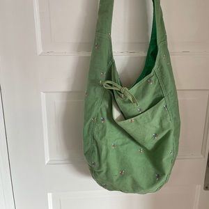 Green sling bag